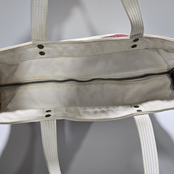 Vtg Polo Ralph Lauren Big Pony Heavy Canvas Tote Book Bag Rare Distressed Preppy - Picture 12 of 16